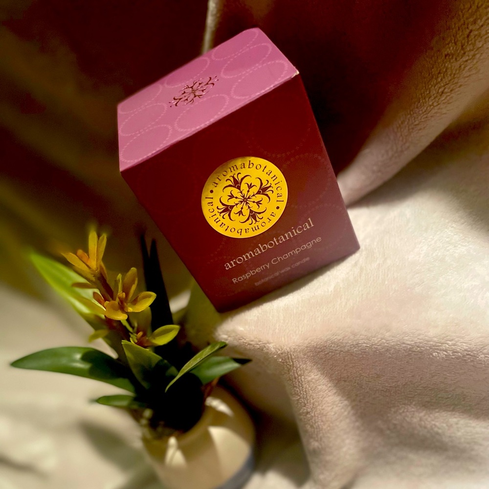 ‼️3/$33‼️ ✨🕯BNWT Aromabotanical Raspberry champagne candle 🕯 ✨